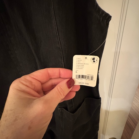 NWT Free People High Roller Jumpsuit Black Size L - Picture 2 of 3